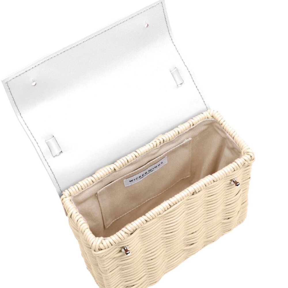 NWT White Natural Kuai Bag - Wicker Wings - Picture 3 of 5